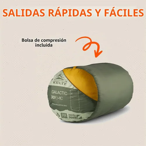 Vista 7 de Kelty Galactic Down - Saco de dormir de 30 grados, 550 Fill Power RDS Trackable Down, mochilero y campamento, cierre juntos para saco de dormir 2P