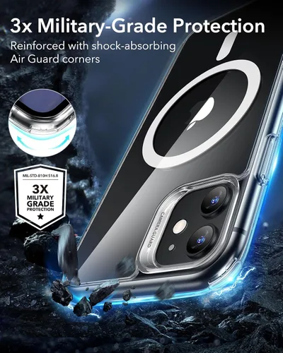 Vista 4 de ESR Funda para iPhone 11, compatible con MagSafe, protección de grado militar a prueba de golpes, funda magnética para iPhone 11, funda híbrida