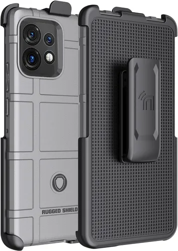 Vista 10 de Funda con clip para Motorola Edge Plus (2023), Nakedcellphone Special Ops Armor Funda protectora resistente y [trinquete giratorio] Funda de clip