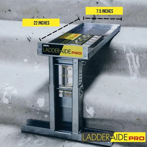 Vista 13 de Ideal Security Escalera plegable PRO: Se adapta a escalones de 4.921" a 7.875" de alto, extensor de escalera, accesorios, estabilizador, nivelador