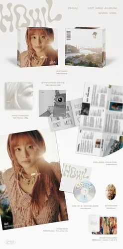 Vista 3 de CHUU - Aullido (1er Mini álbum) CD+Póster plegado (2 vers. Set, 2 carteles plegados)