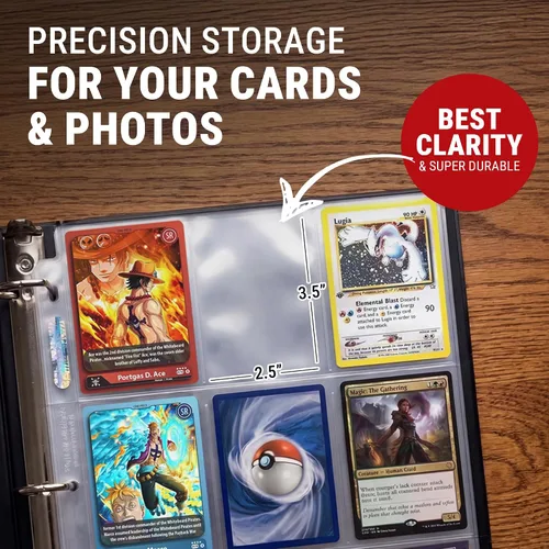 Vista 10 de Ultra Pro hojas de nueve bolsillos para tarjetas de colección - serie platinum (100 páginas)