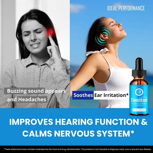 Vista 7 de Gotas de tinnitrol de tinnitus, alivio de tinnitrol y tinnitus para orejas zumbidas, suplemento avanzado de apoyo para la salud del oído, gotas