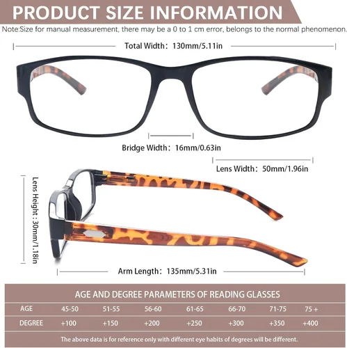 Vista 3 de Paquete de 6 lentes de lectura con bloqueo de luz azul, lectores de bisagra de resorte para mujeres y hombres, anteojos anti UV con 6 fundas de cuero