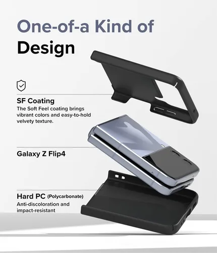Vista 7 de Ringke Funda delgada [ajuste minimalista] compatible con Samsung Galaxy Z Flip 4 5G (2022), diseño simple y moderno, funda sólida protectora