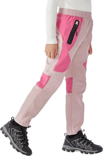 Vista 2 de WULFUL Pantalones de esquí de nieve impermeables para niños y niñas al aire libre de forro polar para senderismo, pantalones de snowboard aislados