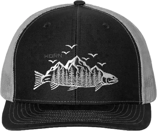 Vista 2 de HORN GEAR Sombrero de camionero - Edición de sombrero de trucha