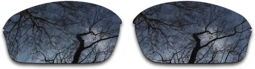 Vista 2 de 2 pares de lentes polarizadas de repuesto para Oakley Half Wire 2.0 Negro y Plata Cromo