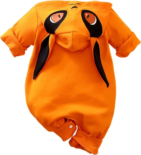Vista 8 de IURNXB Newborn Baby Boys Girls Anime Romper Cotton Long Sleeve Infant Costume Jumpsuit Hooded