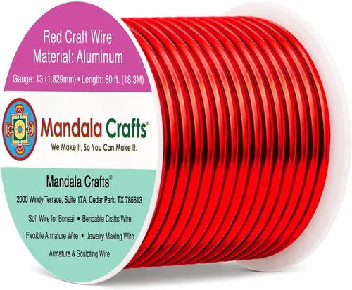 Vista 282 de Mandala Crafts - Alambre de aluminio anodizado de calibre 22 para hacer joyas - 137.2 m de alambre flexible surtido y coloreado - Doble para bonsái