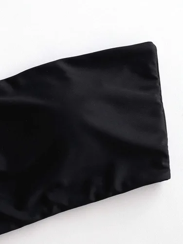 Vista 4 de ZAFUL Traje de baño de color sólido sin tirantes para mujer