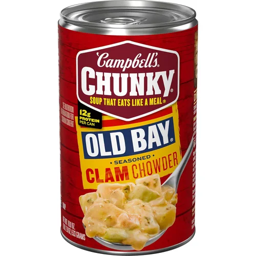 Vista 11 de Campbell's Chunky Sopa, sopa de almejas sazonadas OLD BAY, lata de 18.8 onzas (caja de 12)