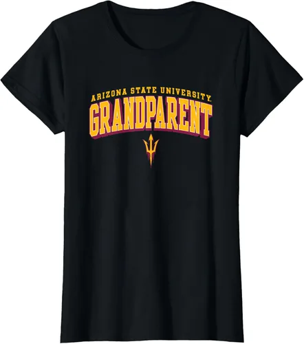 Vista 12 de Camiseta con logotipo de Arizona State Sun Devils Grandparent Arch, Negro