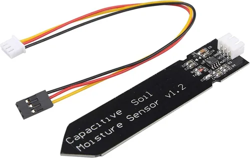 Vista 2 de 5 piezas de módulo de sensor de humedad del suelo capacitivo analógico 3.3~5.5V, sensores de detección de humedad resistentes a la corrosión