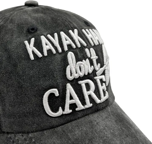 Vista 4 de Waldeal Women's Kayak Hair Don't Care Hat, Denim Washed Adjustable Baseball Cap