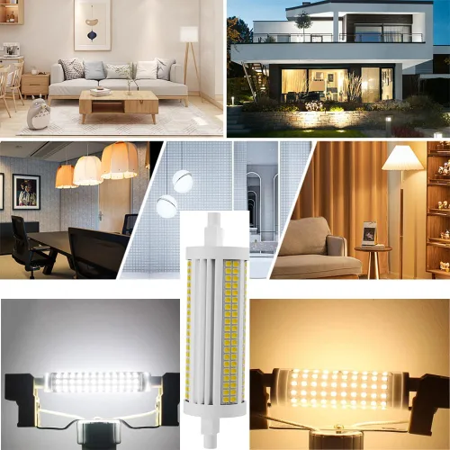 Vista 2 de R7S - Bombilla LED de 4.646 in de 30 W, luz de inundación regulable tipo J de doble extremo (reemplazo halógeno T3 de 300 W), 120 V 3000 lúmenes