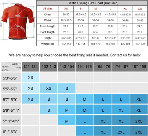 Vista 2 de Santic Camiseta de ciclismo para hombre, manga corta, camisas de ciclismo de montaña, chaqueta de bicicleta con bolsillos