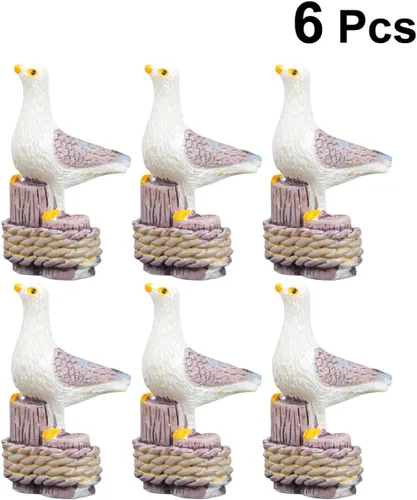 Vista 2 de Juego de 12 figuras de resina en miniatura para decoración de paisaje, escultura pequeña, adorno de escritorio para oficina en casa, 1.57 x 0.62 x