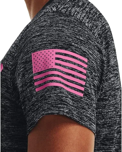 Vista 6 de Under Armour Freedom Tech - Camiseta de manga corta con cuello en V para mujer
