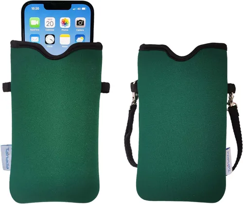 Vista 64 de Tainada Funda Estuche Bolsa de Neopreno para Teléfono para Hombres y Mujeres con Correa Cruzada/Cordón para el Cuello para iPhone 17/16/15 Pro Max