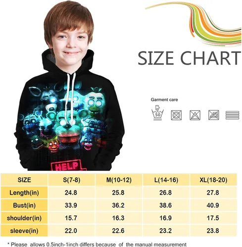Vista 5 de BLYLUXU Youth Hoodie Boys and Girls 3D Printed Pullover Sweatshirt Kids Cartoon Game Sport Hoodie