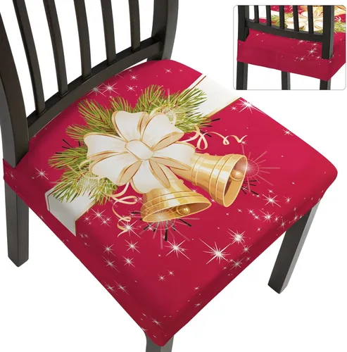 Vista 50 de SearchI Juego de 2 fundas de asiento elásticas para sillas de comedor, suaves, extraíbles y lavables, para sillas de comedor, protector de asiento