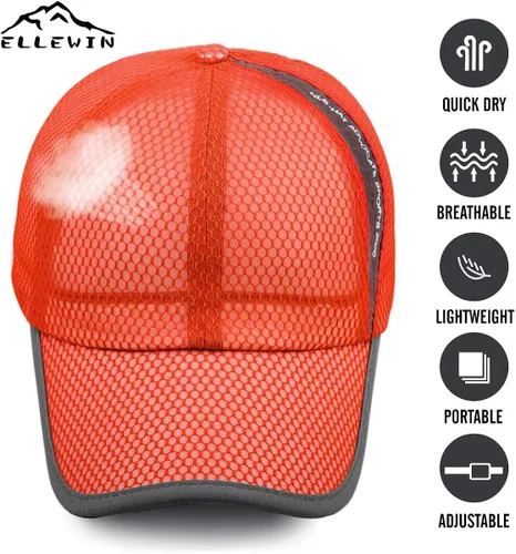 Vista 2 de ELLEWIN Unisex Breathable Full Mesh Baseball Cap Quick Dry Running hat Lightweight Cooling Water Sports Hat