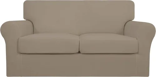 Vista 66 de Easy-Going Funda de sofá suave y elástica de 3 piezas para perros, funda de sofá lavable para sofá de 2 cojines separados, protector elástico