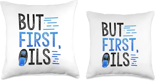 Vista 3 de Health Fitness Gift Exercise Apparel Kanig Designs Practitioner But First Fun - Almohada de aceites esenciales, 16 x 16 pulgadas, multicolor