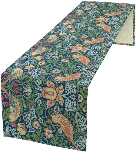Vista 40 de Camino de mesa con diseño de patas de perro, lindo animal con estampado de patas de cachorro, decoración de fiesta de cumpleaños, casa de campo