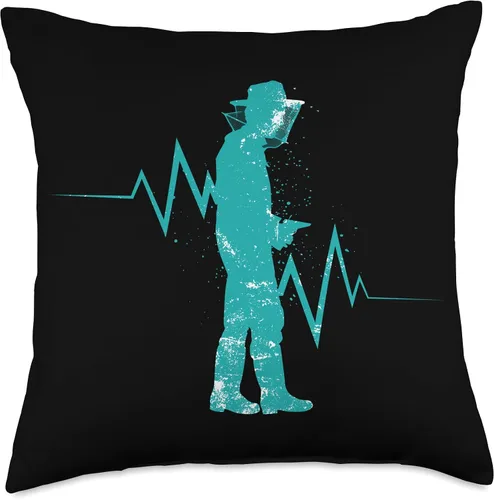 Vista 4 de Beekeepers Naturals Bee Pollen Honey Making Bee Lover Heartbeat Hat Beekeeper Accessories Throw Pillow, 16x16, Multicolor