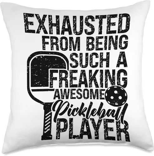 Vista 5 de Malpickleballtha Freaking Awesome Pickleball Player - Almohada para mujeres y hombres, 16 x 16 pulgadas, multicolor