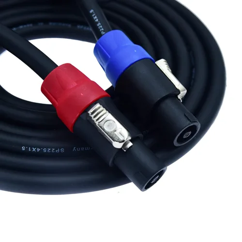 Vista 9 de Speak on Paquete de 2 cables de altavoz profesional Speakon a Speakon macho calibre de bloqueo de cable de cable de audio profesional de 12 AWG