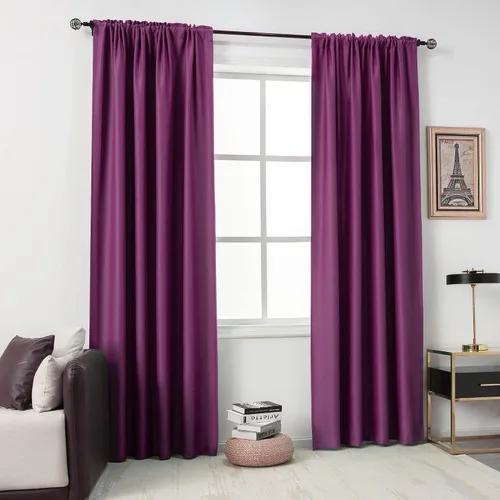 Vista 18 de DUALIFE Cortinas opacas de 45 pulgadas de largo, 2 paneles para ventanas pequeñas de dormitorio, aislamiento térmico, bolsillo para barra, cortinas