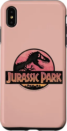 Vista 11 de Funda con logotipo degradado rosa para iPhone 16 Jurassic Park