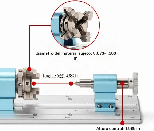 Vista 3 de Genmitsu Módulo rotativo de 4º eje para máquinas CNC de las series 4040