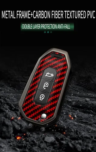Vista 7 de ontto Funda plegable para llave de automóvil compatible con Ford Territory 2020-2023 EV/Accesorios de titanio, protector de llave antiarañazos