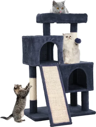 Vista 8 de Árbol para gatos de interior, torre para gatos de 36 pulgadas, condominio de varios niveles para gatos con sisal, tabla de rascar, bola colgante