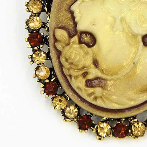 Vista 4 de New Party Lady Vintage Victorian Design Cameo Bronze Brooch Pin Brooch For Men