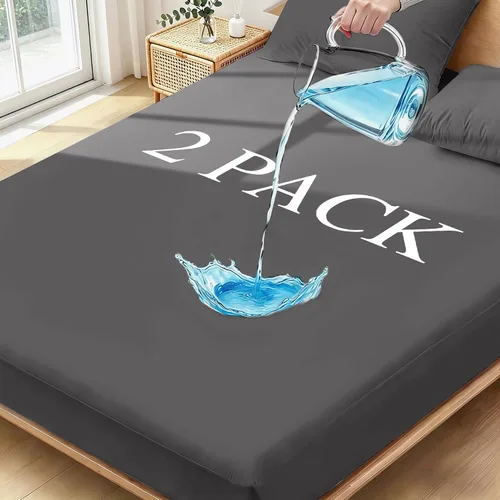 Vista 12 de Protector de colchón impermeable tamaño individual, lavable, funda acolchada de rayón y bambú, ajustable, protección de cama de plástico silencioso