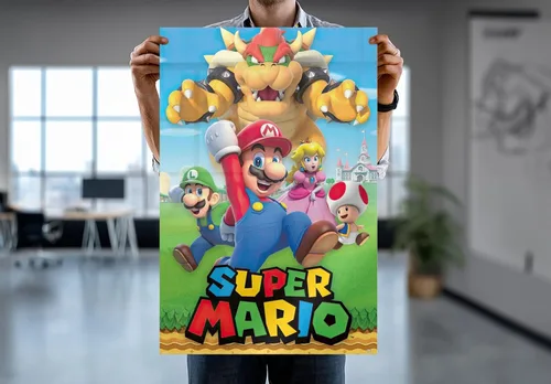 Vista 7 de Super Mario - Póster de videojuegos (Mario, Luigi y sus amigos) (tamaño: 24 x 36 pulgadas) (póster laminado)