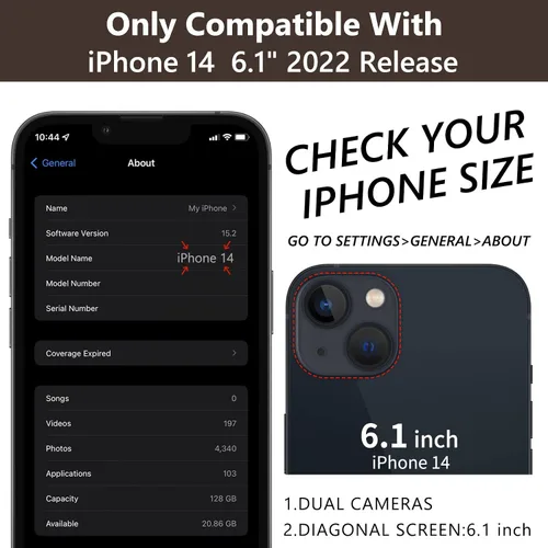 Vista 9 de Funda para iPhone 12 Pro/12, 6.1'', Funda Cartera Cruzada Desmontable con Ranuras para Tarjetas con Bloqueo RFID, Anillo de Soporte 360, Funda Negro