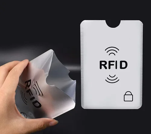Vista 31 de SaiTech IT Juego de 10 fundas de bloqueo RFID, la mejor manera de proteger tus tarjetas del robo electrónico, diseño duradero, ligero y compacto