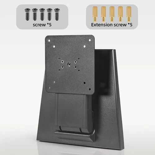 Vista 4 de WEARSON Soporte de TV LCD ajustable Soporte de escritorio plegable para monitor de metal con orificio VESA 2.953x2.953 in y 3.937x3.937 in (WS-03A2)