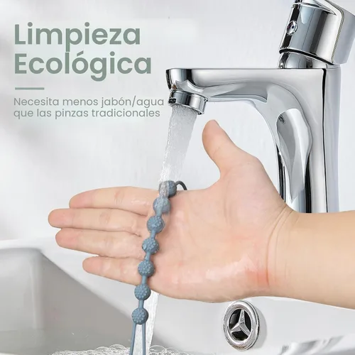 Vista 6 de Eascrozn Clip para chupete de bebé, paquete de 6 portachupetes de silicona con diseño de una pieza para bebé niño y niña, clips para chupete suaves