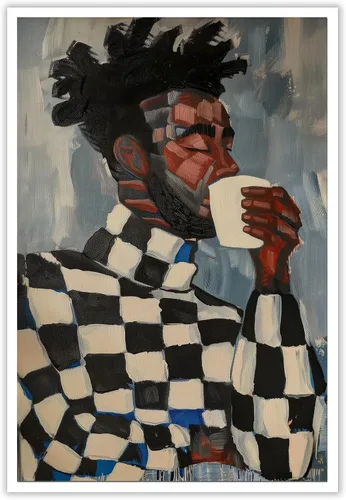 Vista 15 de Arte de pared de mujer negra, arte de pared de niña negra, póster moderno de pintura al óleo, retrato femenino vintage, afroestadounidense, sexy