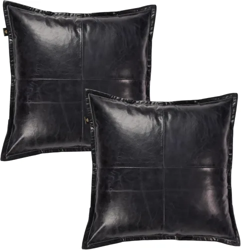 Vista 103 de Funda de almohada de cuero de cordero 100% cuero de cordero – Funda de cojín para sofá – Fundas decorativas para sala de estar y dormitorio, cuero