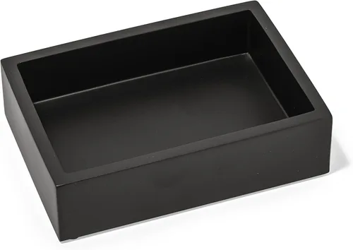 Vista 10 de Yew Design - Bandeja dispensadora de jabón redonda negra mate, bandeja organizadora de botellas de jabón y loción de 8 pulgadas para baños, cocinas