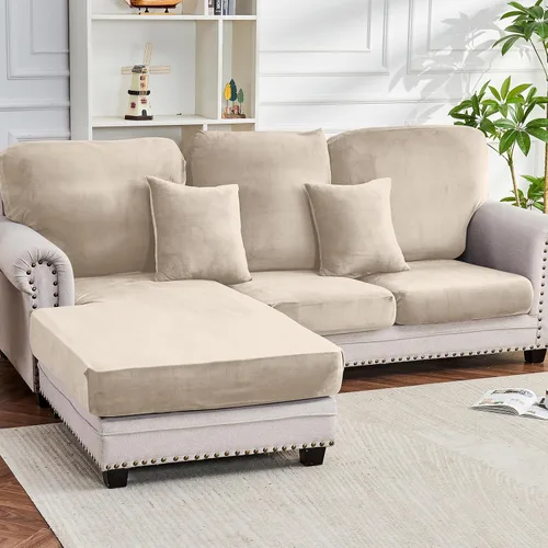 Vista 81 de Funda para Sofá de Terciopelo Elástico Funda de Cojín de Sofá 1 Pieza - Funda Elástica Lavable para Asiento o Respaldo, Fundas de Asiento para Sofás