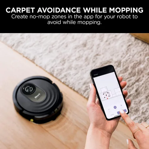 Vista 9 de Shark Robot aspirador y trapeador AI, con mapeo del hogar, perfecto para mascotas, Wifi, funciona con Alexa, negro/dorado (AV2001WD)